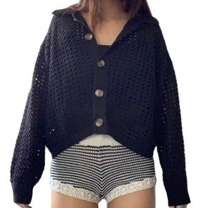H&M crochet knit cardigan